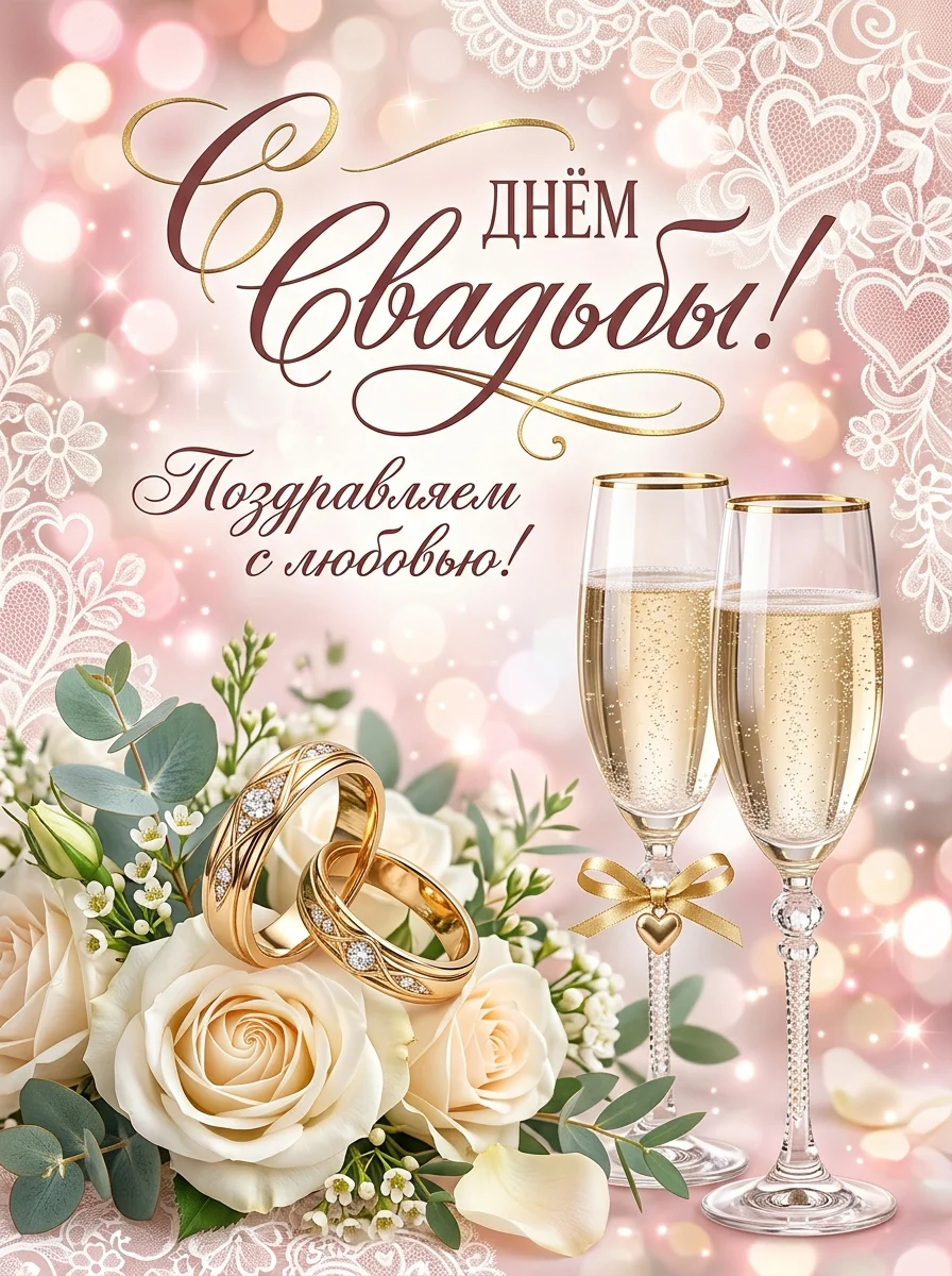 Свадебная открытка с фото: как поздравить молодожёнов | Счастья-Здоровья.рф