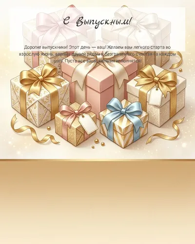 Картинка с выпускным — с подарками